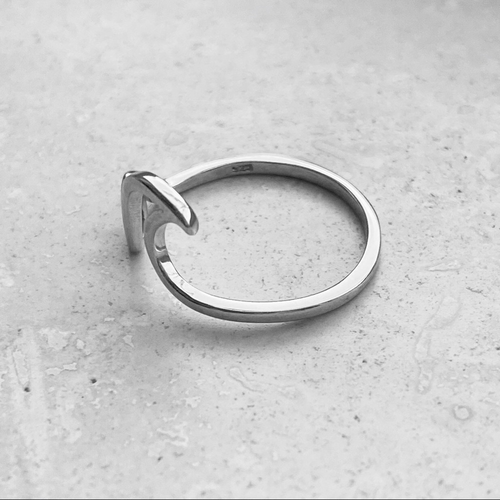 Sterling Silver Double Waves Ring - image 8